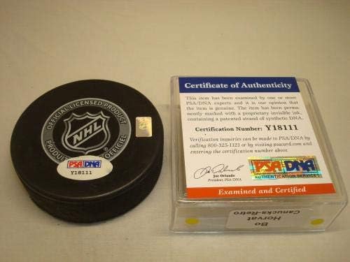 Bo Horvat İmzalı Vancouver Canucks Vintage Hokey Diski İmzalı PSA / DNA COA 1C İmzalı NHL Diskleri