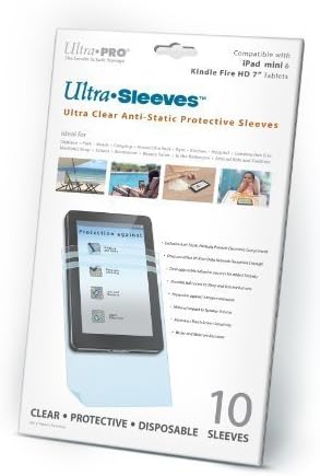 iPad Mini için Şeffaf, Tek Kullanımlık Koruyucu Ultra Kılıflar, Kindle Fire HD 7 (Paket Başına 10 Kılıf)