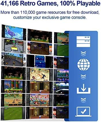 Retro Oyun Konsolu ile 41166 Klasik Oyunlar, 110000 Ücretsiz Oyun Kaynakları, Tak ve Çalıştır Video Oyun Konsolu Destek 4 K HD/WiFi/BT