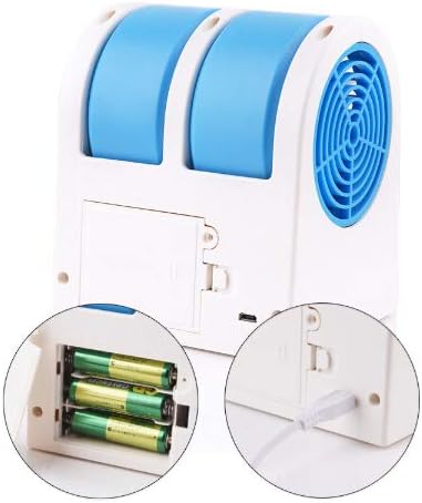 BXT Taşınabilir Klima Fanı Çift Bladeless Güvenli Mini Kişisel Fan Akülü / USB Şarj Masa masaüstü vantilatör Çekmece Frgance Parfüm
