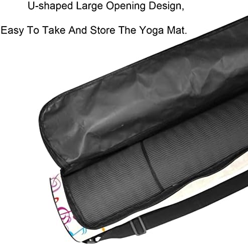 Yoga Mat Çantası, Çiçekler Çiçek Desen Egzersiz Yoga matı Taşıyıcı Tam Zip Yoga Mat Taşıma Çantası için Ayarlanabilir Kayış ile Kadın