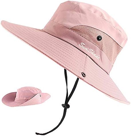 Peıcees Bayan Yaz güneş koruma şapkası Açık Plaj balıkçı şapkası UV Koruma At Kuyruğu Kova Şapka Kadınlar için