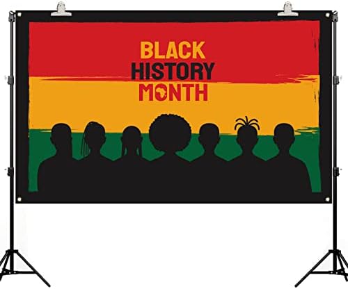 Siyah Tarih Ay fotoğraf kabini Zemin Afrika Amerikan Siyah Gurur Şubat Kutlama Dekorasyon Kaynağı