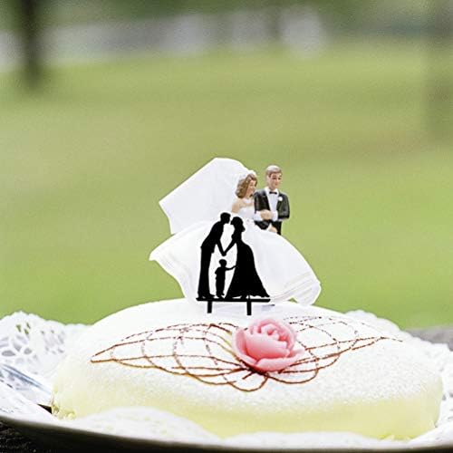 PRETYZOOM 2 adet Düğün Pastası Dekorasyon Gelin Damat Cupcake Toppers Düğün Pastası Ekleme Kartları Parti Kek Dekorasyon