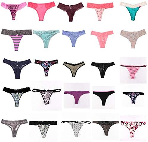 UWOCEKA Seksi Thongs Kadınlar için, Çeşitli T-Arkaları 10 Paket Seksi İç Çamaşırı G-Dizeleri Dantelli İç Çamaşırları Külot Tanga