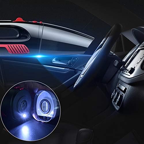 XJJZS led ışık el taşınabilir araba elektrikli süpürge yüksek emişli araba elektrikli süpürge ıslak ve kuru araba ev için (Renk: siyah)