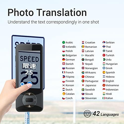 Wooask Dil çevirmen cihazı 138 Farklı dilde taşınabilir gerçek zamanlı sesli çeviri ve öğrenme, seyahat, iş ve günlük işler için aksan