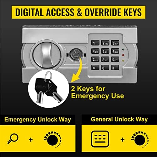 YFQHDD Elektronik Kasa Para Kutusu Dijital Mevduat Yuvası Çekmece Gizli Gizli Güvenli Kod Kilidi 2 Tuşları Kumbara Ev Ofis için