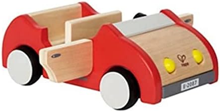 Hape Dollhouse Aile Arabası / Ahşap Bebek Evi Araba Oyuncak, itme Araç Aksesuarı Komple Bebek Evi mobilya seti Kırmızı, L: 8.9, W: