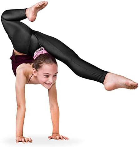 Outeck Toddler Kız Dans Bisiklet Kısa Nefes Oyun Alanları Jimnastik Glitter Bale Pantolon Pantolon Kızlar için Boyutu 10