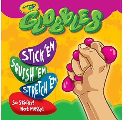 Crayola Globbles Fidget Oyuncak (6ct), Yapışkan Fidget Topları, Çocuklar için Ezmek Hediye, Duyusal Oyuncaklar, 4, 5, 6, 7, 8 Yaş