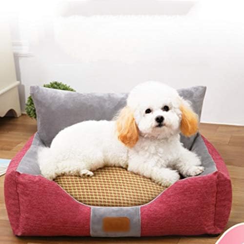 SJYDQ Ortopedik Büyük köpek yatağı Salon Kanepe Çıkarılabilir Kapak (Renk: Kırmızı)