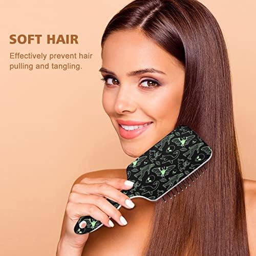 Yeşil çizgiler şifreli desen saç fırçası sevimli fırça hava yastığı tarak Erkekler Kadınlar için saç Hediye