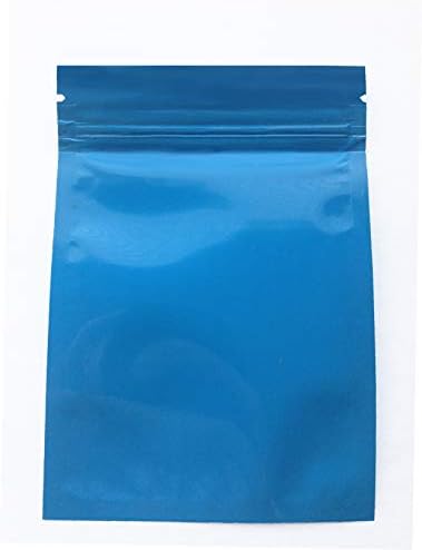 Mavi 3. 5x5 Parlak Mylar folyo çanta kapatılabilir fermuar dürtü ısı-mühür + gözyaşı-Tab UV dayanıklı koku geçirmez paket Uzun Süreli