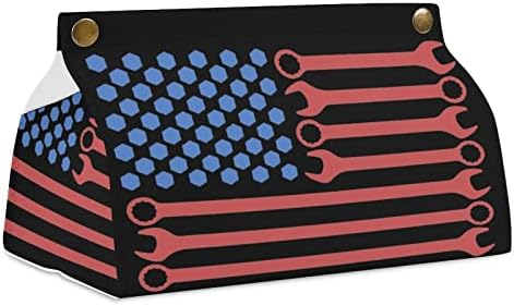 Anahtarı Amerikan Bayrağı Doku Kutusu Kapağı Yüz Kağıt Organizatör Vaka Tutucu Peçete Dağıtıcı Masaüstü Dekoratif Ev Restoran Banyo