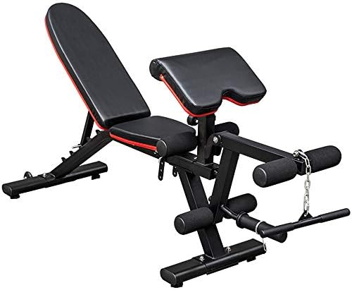 DUXX Ağırlık Tezgahı-Ev Fitness Profesyonel Tezgah Sandalye Ayarlanabilir Çok Fonksiyonlu Eğitim Katlanır Sandalye Sırtüstü Kurulu