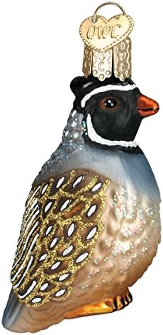 Eski Dünya Noel Kuş Gözlemcisi Koleksiyonu Cam Üflemeli Süsler Noel Ağacı Patridge