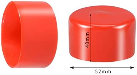 Vida Dişi Koruma Kılıfı PVC Kauçuk yuvarlak boru Cıvata kapatma başlığı Çevre Dostu Kırmızı 52mm ID 100 adet