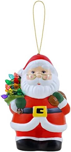Mr. Christmas Mini Seramik Figürler 5 - Noel Baba Noel Dekoru, 5 inç, Kırmızı