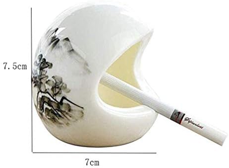 SHYPT Seramik Taşınabilir Küllük Yuvarlak Sigara kül tablası Sigara Kutusu Anti Haşlanma Küllük Tutucu kapaklı Sigara Aksesuarları