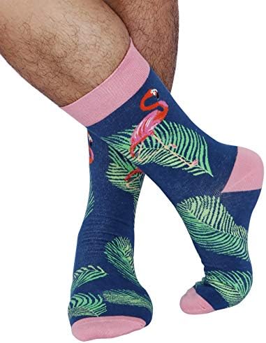 xiaomaizi erkek Komik ve Renkli Desenli Elbise Çorap Erkekler için Eğlenceli ve Çılgın Rahat Ekip Çorap Boyutu 7-13