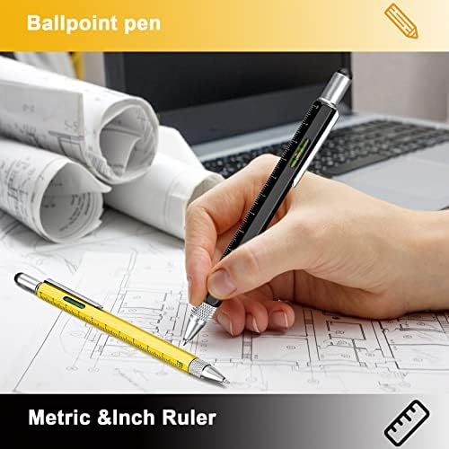 Multitool Kalem-Çok aracı DIY Aracı, Tornavida Kalem İle benzersiz Gadget, dokunmatik Stylus, cetvel, Kabarcık Seviyesi, Stocking Stuffers