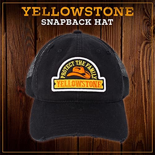 Kavisli Kenarlı Beyzbol Şapkası ile Yellowstone Ayarlanabilir Snapback Mesh Kamyon Şoförü Şapkası