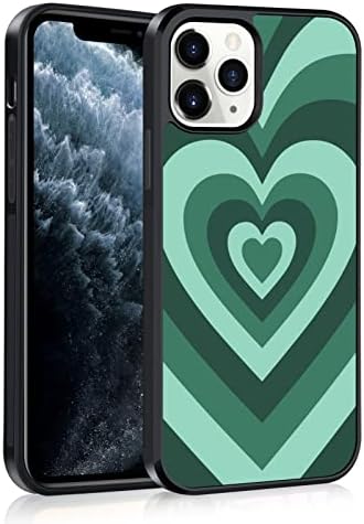 OOK Yumuşak iPhone için Kılıf 11 Pro Max Tüm Yuvarlak Şok Emme Koruması Pembe Kalp Tasarımlı Esnek TPU Kapak Çizilmez İnce iPhone 11