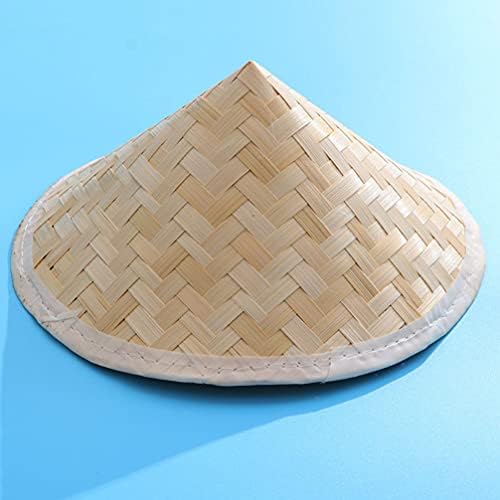 NOLİTOY Çin Şapka 2 Paket Geleneksel Çin Bambu Şapka Dokuma Konik Şapkalar Bahçe balıkçı şapkası Pirinç Şapka Çocuklar Çocuklar için