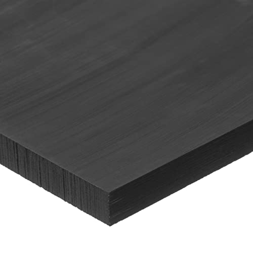 Delrin Asetal Homopolimer Plastik Levha, Siyah, 1-1 / 4 inç Kalınlığında x 12 inç Genişliğinde x 24 inç Uzunluğunda