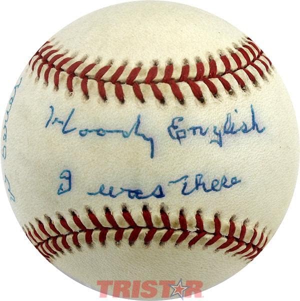 Woody English İmzalı Beyzbol Yazılı 'Babe Ruth 1932'de H. R.'sini aramadı W. S.' - İmzalı Beyzbol Topları