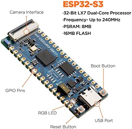 Tamshun ESP32-S3 ESP32 Geliştirme Kurulu ile Çift Çekirdekli İŞLEMCİ, WiFi, Bluetooth, Kompakt USB C ESP32 Kurulu ile Uyumlu IDF, Arduino