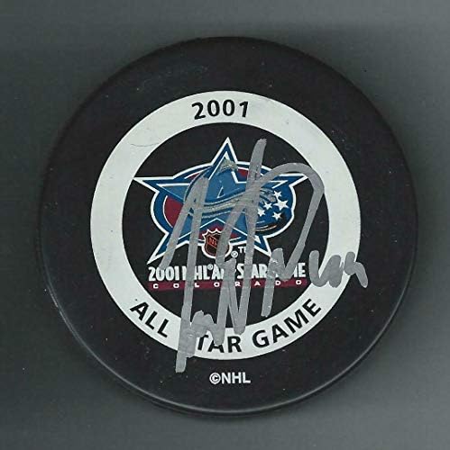 Janne Niinimaa İmzaladı 2001 NHL All Star Oyunu Resmi Oyun Diski Edmonton Oilers-İmzalı NHL Diskleri