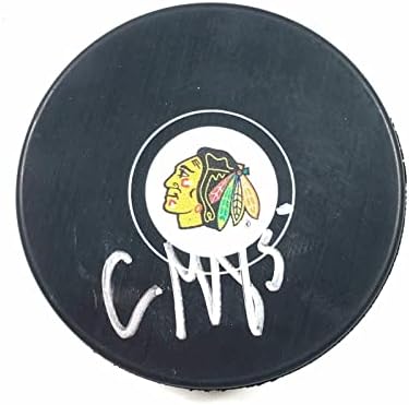 CONNOR MURPHY Hokey Diski imzaladı PSA / DNA Chicago Blackhawks İmzalı-İmzalı NHL Diskleri