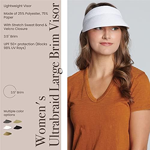 Streç Ter Bandı ve Velcro Kapatma ile San Diego Şapka Şirketi Kadın Tek Beden Ultrabraid Visoe