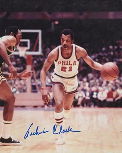 Archie Clark Philadelphia 76ers İmzalı 8x10 Fotoğraf W / Coa İmzalı NBA Fotoğrafları