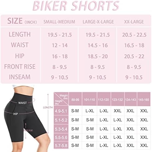 GROTEEN Biker Şort Cepler ile Kadınlar için-8 Yüksek Belli Karın Kontrol Yoga Egzersiz Koşu Spandex Spor Şort
