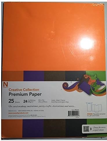 Neenah Creative Collection Premium Kağıt, 24 lb ağırlık, 5 düz renk, 8,5 X 11 inç, 25 sayı (99404)