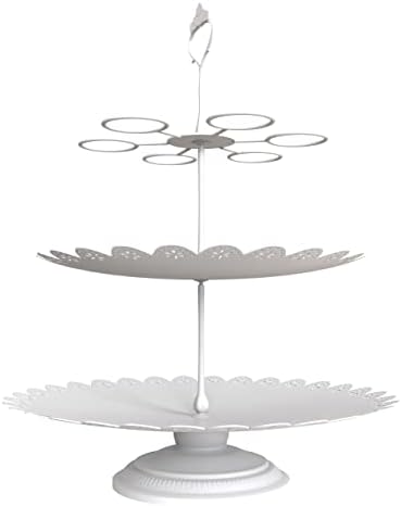 Yuvarlak tabak 3 Katmanlı Cupcake Standları Servis Standı Tepsisi Kek Standları Tatlı Standı Masa Süslemeleri Parti için