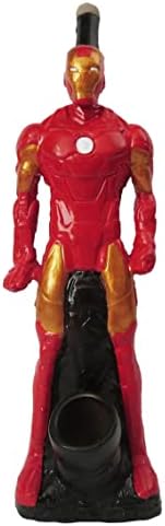 Koleksiyon Kırmızı Metal Süper Kahraman Heykelcik Dekoratif Tütün Boru