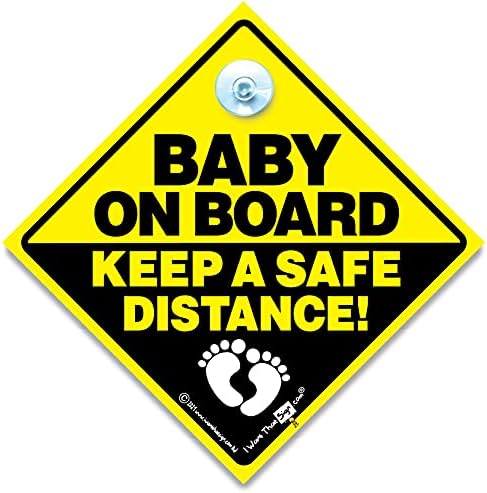 Gemideki Bebek Güvenli Bir Mesafe Tutun Araba İşareti, Gemideki Bebek Vantuz Araç İşareti Gemideki bir Bebeğin Diğer Sürücülerini Bilgilendirmek