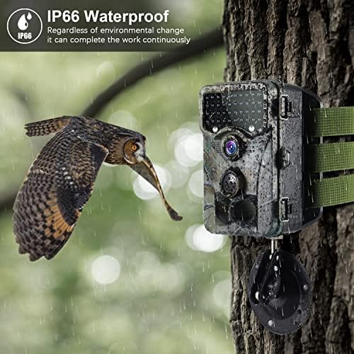 Vikeri Trail Kamera, oyun Kamera 1520 P ile 0.1 s Tetik Hız Trail Kamera ile 80ft Hareket Aktif Algılama, 65ft Gece Görüş, Su Geçirmez,