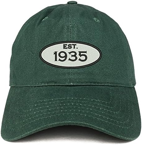 Trendy Giyim Mağazası Kuruldu 1935 İşlemeli 88. Doğum Günü Hediyesi Yumuşak Taç Pamuklu Şapka