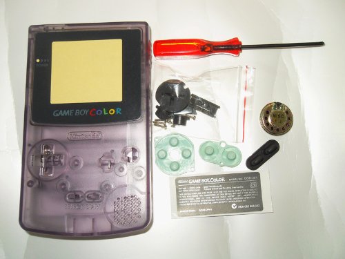 Nintendo Game Boy Color için Tam Parça Değiştirme Konut Kabuk Paketi-Atomik Mor (toplu ambalaj)