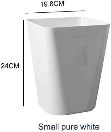 WXXGY çöp tenekesi çöp kağıt kutusu Atık Toplayıcı Kutusu Plastik Kompakt Dikdörtgen banyo kutusu çöp sepeti Ev ve Ofis için / Beyaz