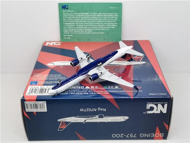 NG Model Delta Havayolları Boeing B757-200w N702TW 1/400 DİECAST Uçak Önceden Yapılmış Model