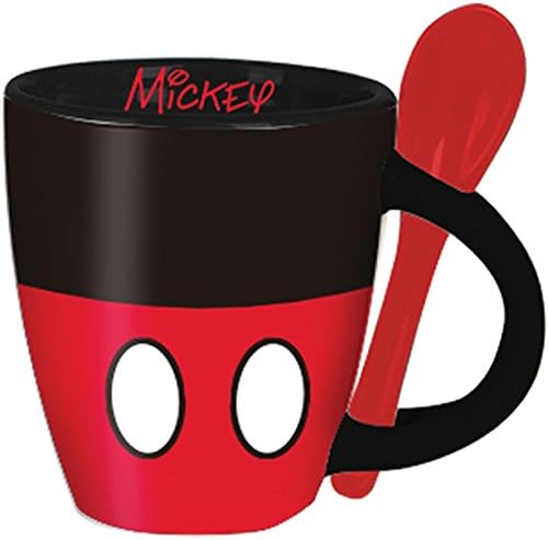 Disney Mickey İmza Şort Espresso Kaşıklı fincan
