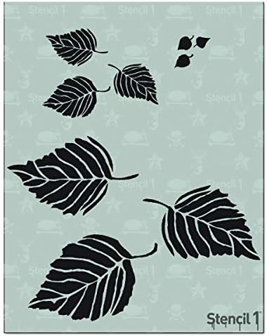 Stencil1 Yaprakları Şablon 8.5 x 11 - Çizim Boyama için dayanıklı kaliteli yeniden Kullanılabilir Şablonlar-Doğa Şablon Sonbahar Sonbahar