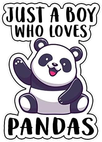 Sadece Bir Çocuk Seviyor Pandalar Vinil Su Geçirmez Sticker Çıkartma Araba Dizüstü Duvar Pencere tampon çıkartması 6