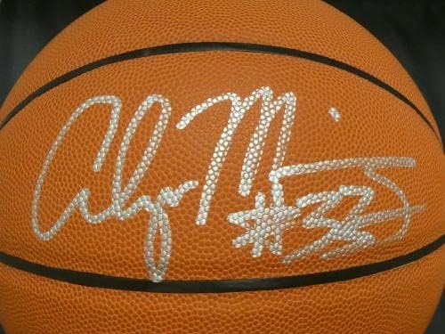 Shaquille o'neal Alonzo Morning İmzalı Basketbol JSA COA 1 ve 2 1992 Taslak İmzalı Basketbol Topları